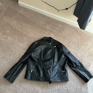 Black leather jacket